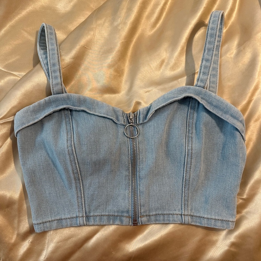 Jean Crop Top